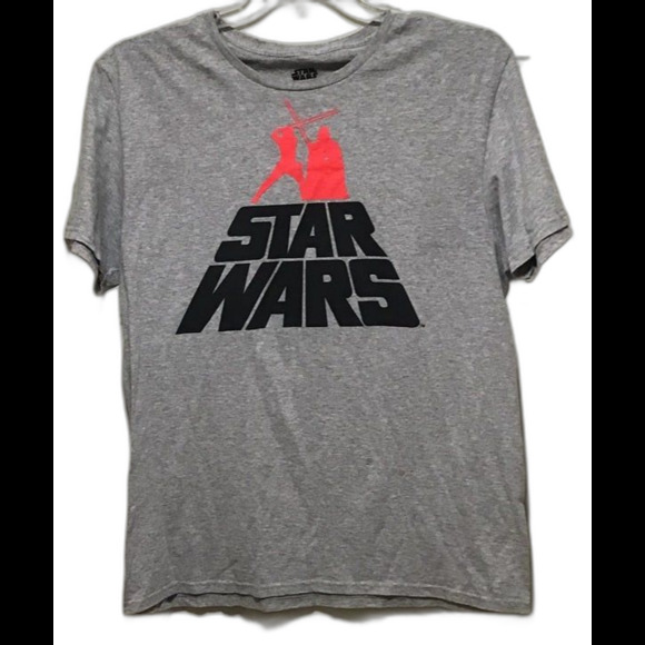 Star Wars T-Shirt Large - Jerry Leigh - Luke/Darth Vader Scene - Picture 1 of 3